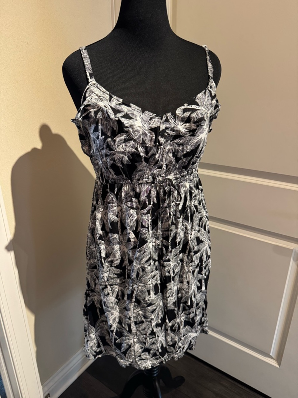 Torrid Black & White Print Spaghetti Strap Dress